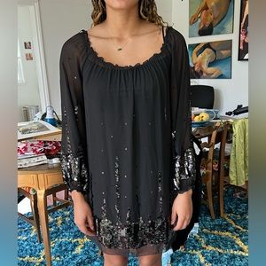 Max Studio black sequin dress.